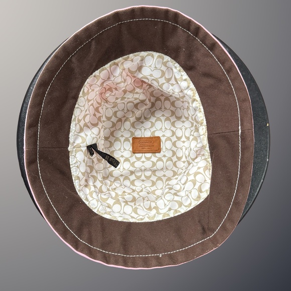 Coach Cotton Bucket Hat with Leather Trim - Picture 5 of 8